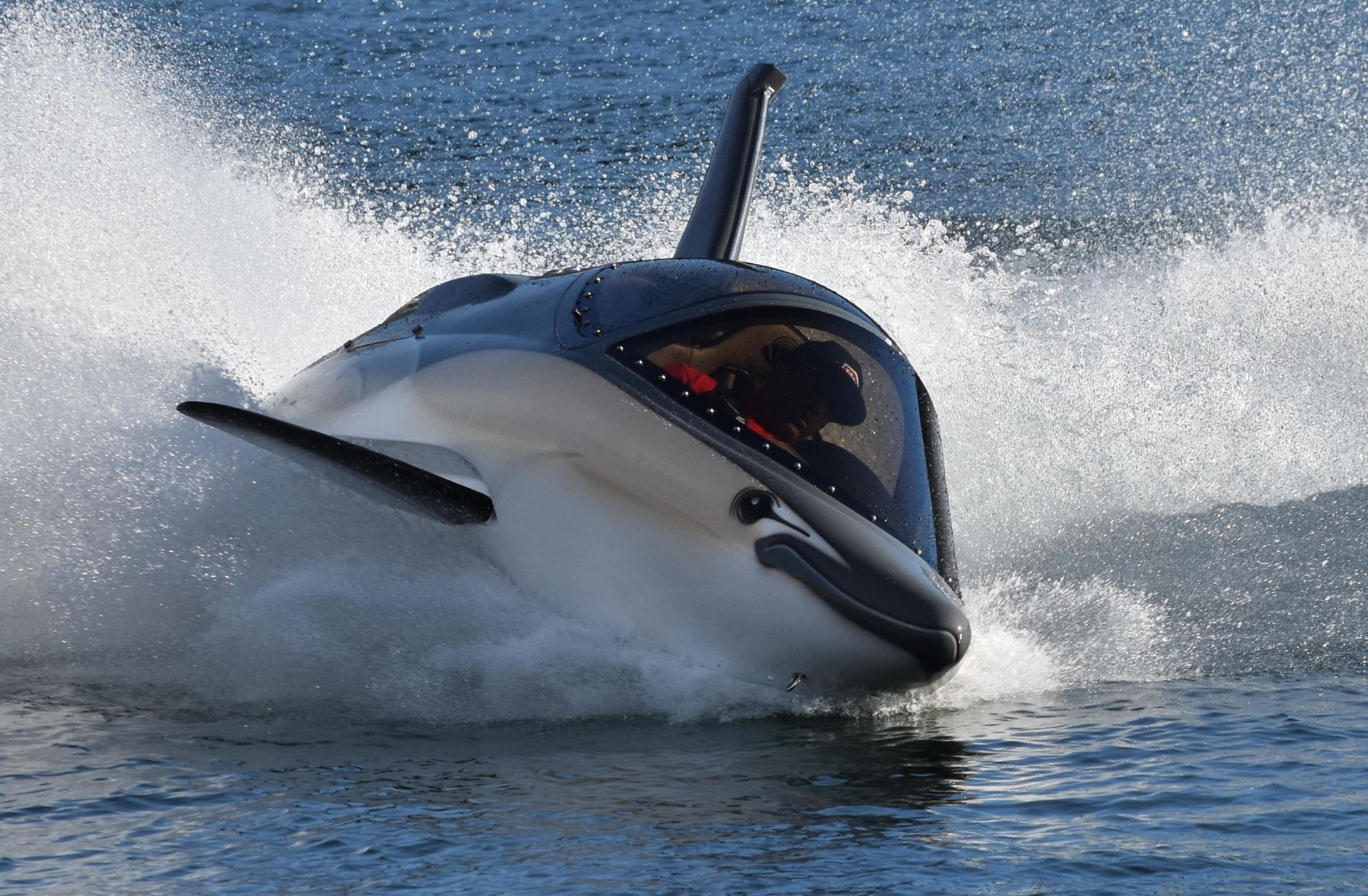 A Seabreacher on the water.