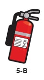 Graphic of the type of fire extinguisher for boats under 26 feet. 