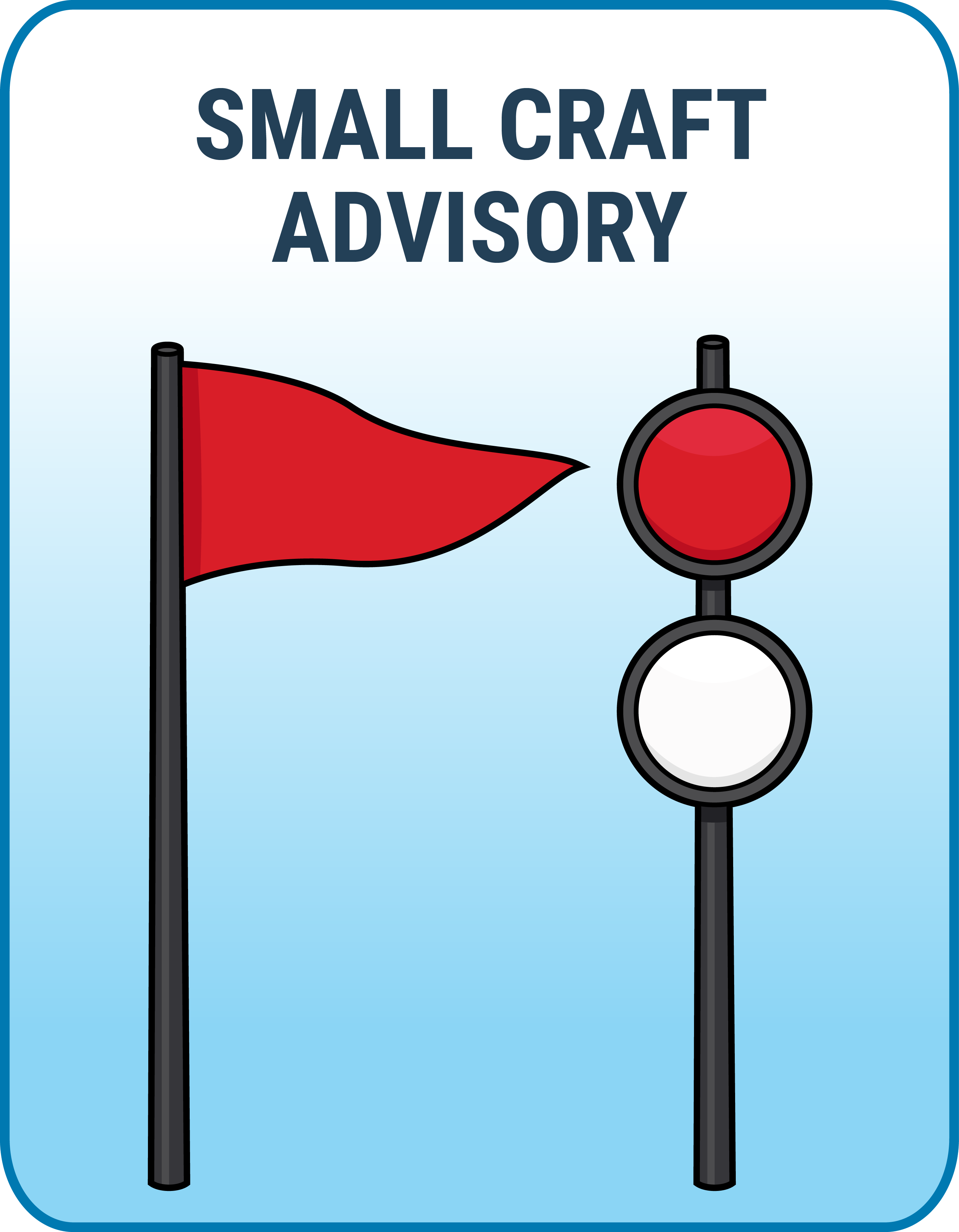 An illustration of the small craft advisory flag. 