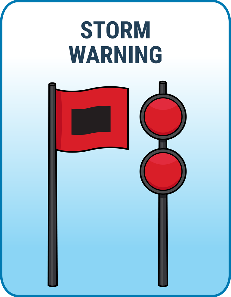 An illustration of the storm warning maritime flag for boating. 